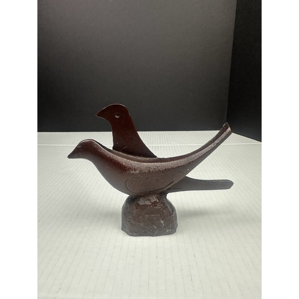 Vintage Cast Iron Double Bird Figurine MCM Decor Home Decor